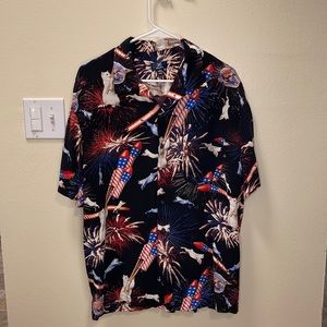 George shirt. American flags. Cats. 4th of July.